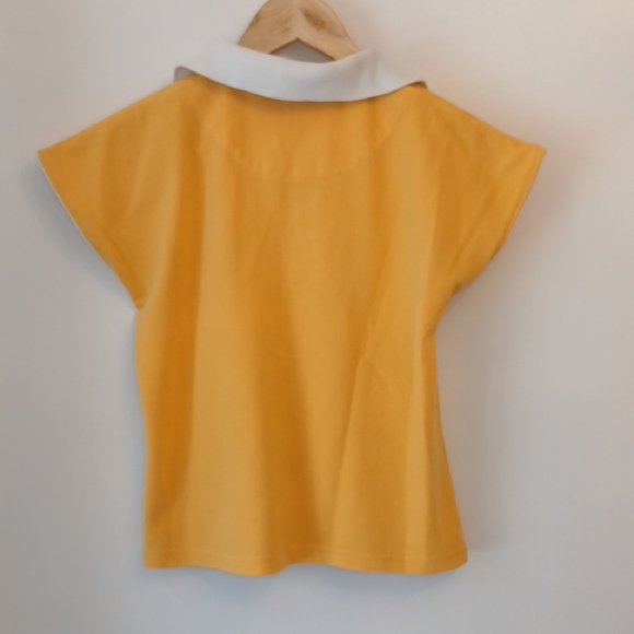Lacoste Women's Slim Fit Size 5 Yellow Polo Tee - Picture 4 of 4